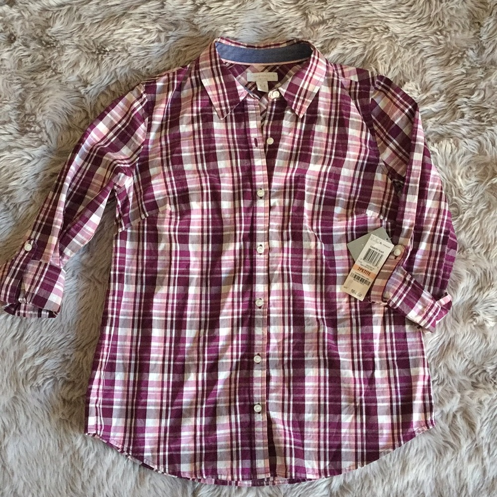 Charter Club Petite button down shirt 100% cotton
